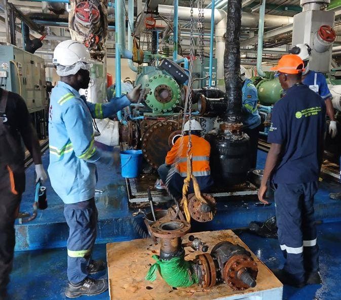 HVAC Technologies team working in an industrial plant room